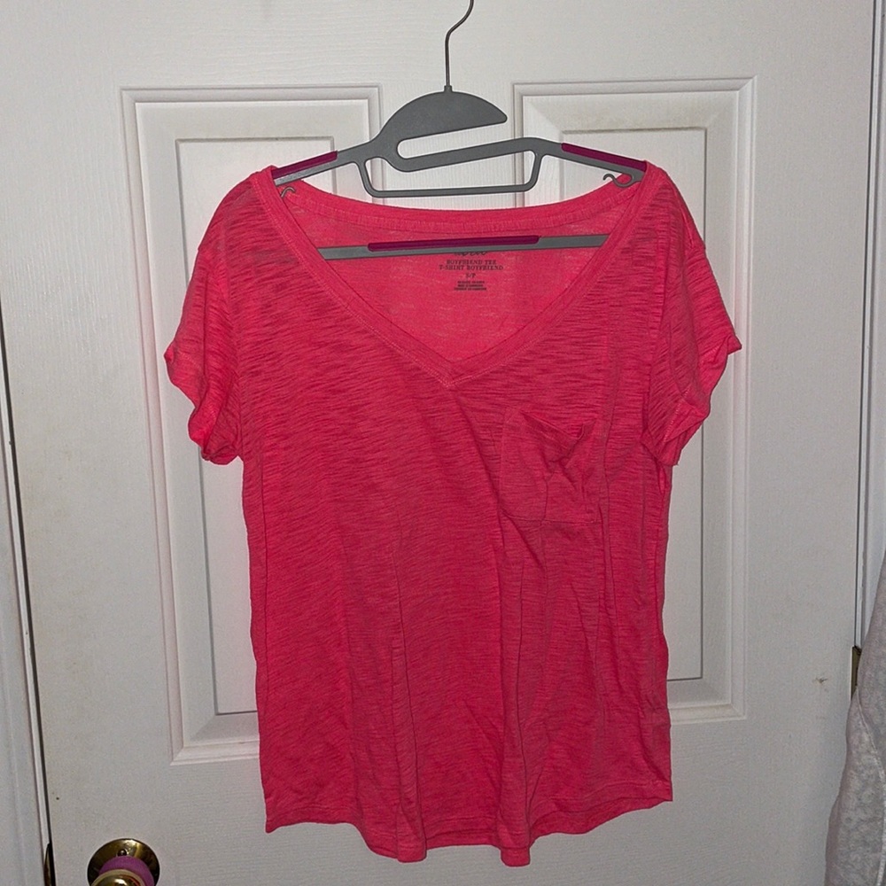 Coral Aerie Boyfriend Tee
